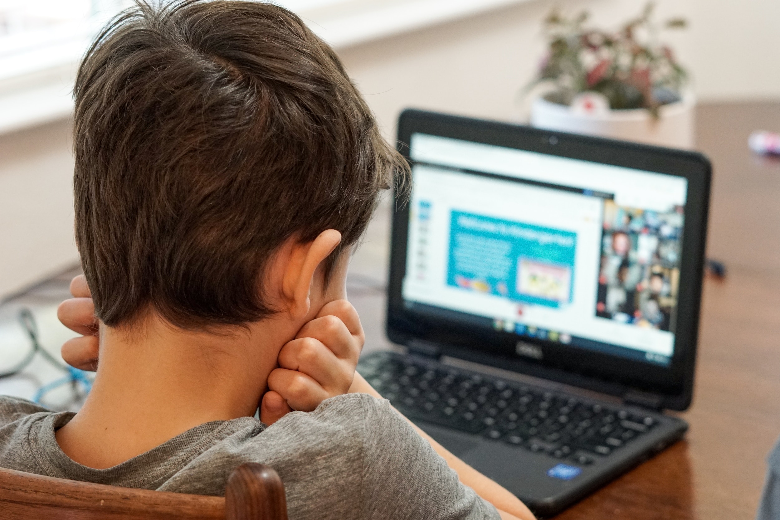 boy on laptop